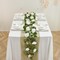 White Artificial Rose Garlands Rose Vines Leaves Banners Hanging Floral Garland Fake Rose Flower Vine